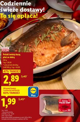 Karp polski świeży, płat ze skórą promocja w Lidl