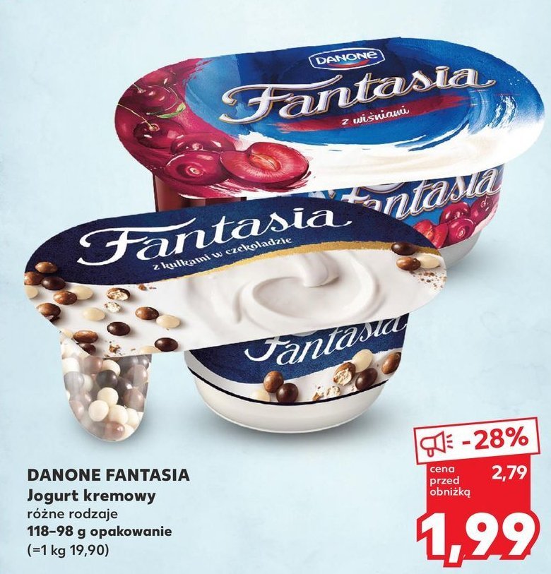 Jogurt z wiśniami Danone fantasia promocja w Kaufland