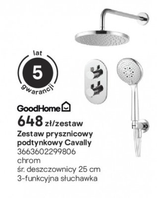 Zestaw prysznicowy podtynkowy Cavally promocja w Castorama