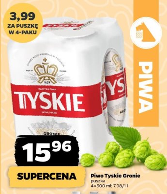 Piwo Tyskie Gronie 4 x 500 ml promocja w Netto
