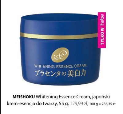 Japoński krem-esencja do twarzy Whitening Essence Cream MEISHOKU promocja w Hebe