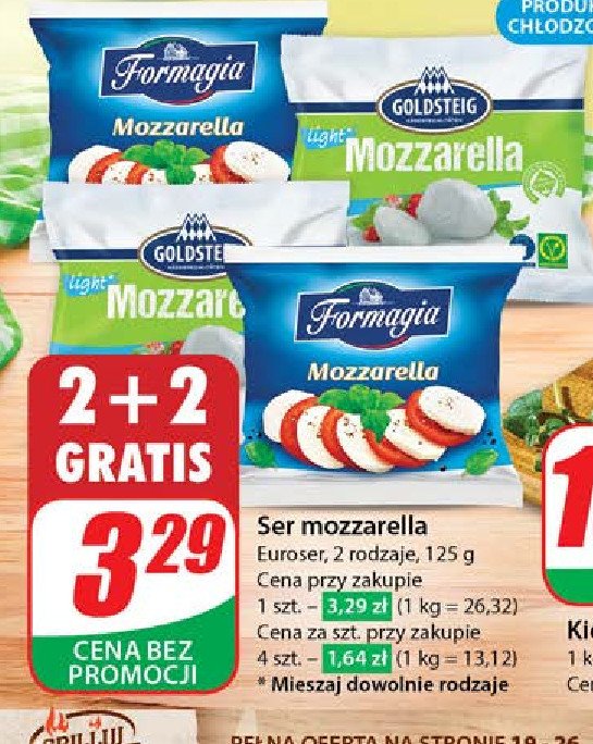 Mozzarella Formagia promocja w Dino