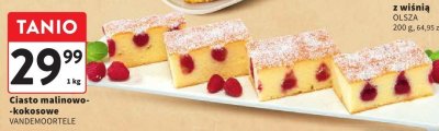 Ciasto malinowo-kokosowe VANDEMOORTELE promocja w Intermarche