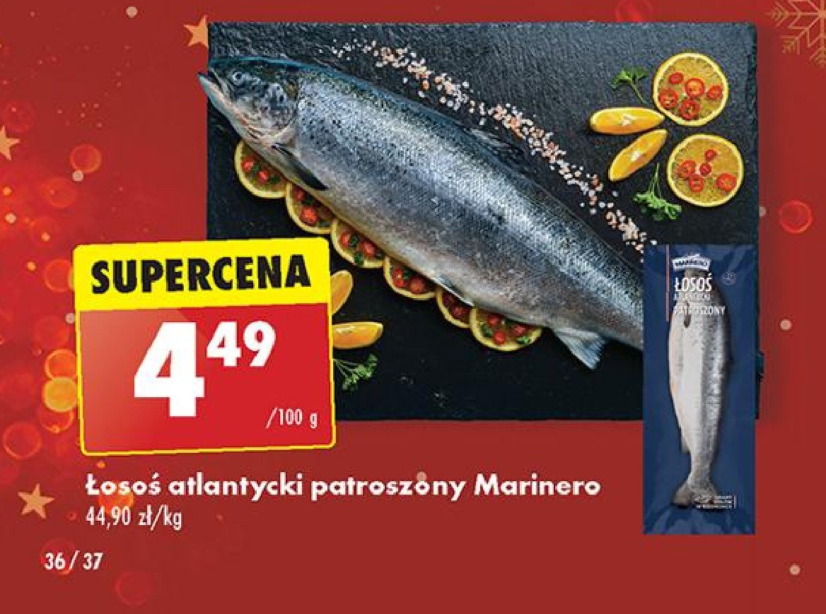 Łosoś patroszony Marinero promocja w Biedronka