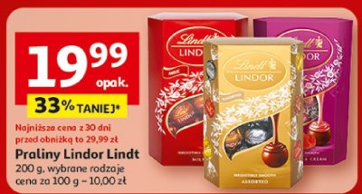 Praliny Lindor Lindt promocja w Auchan