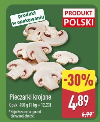 Pieczarki promocja w Aldi