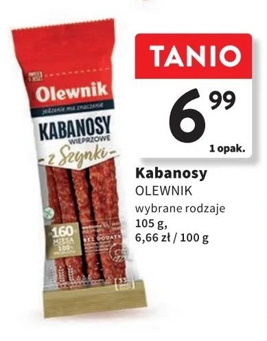 Kabanosy z szynki Olewnik promocja w Intermarche