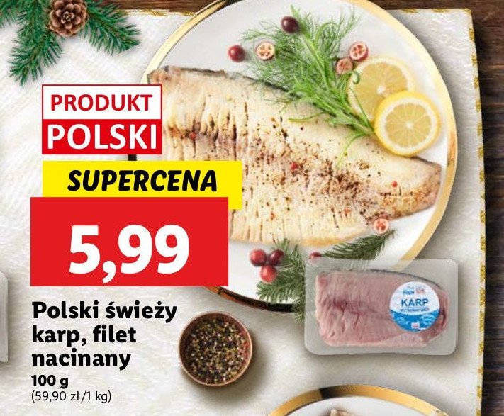 Filety z karpia nacinany promocja w Lidl