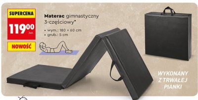 Materac gimnastyczny 3-częściowy GO ACTIVE promocja w Biedronka