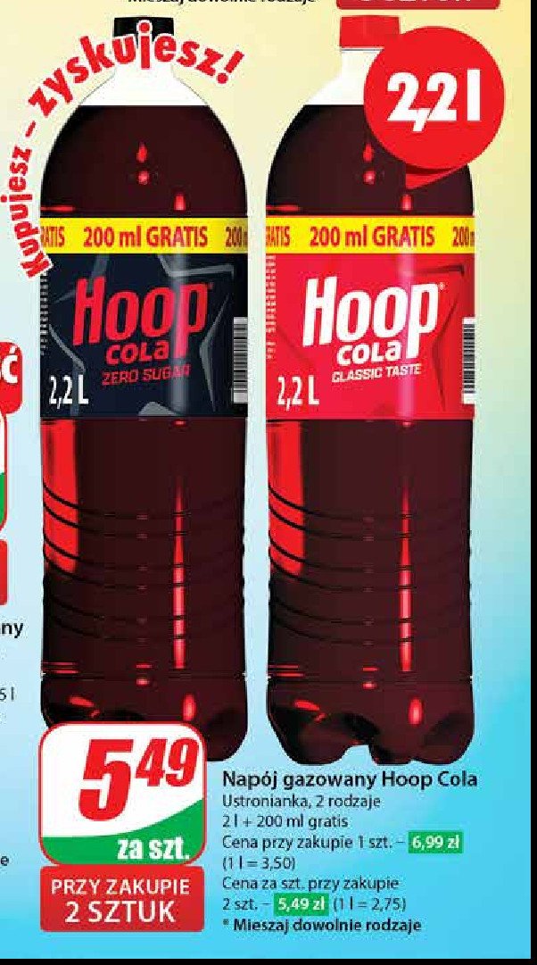 Napoj Hoop cola promocja w Dino