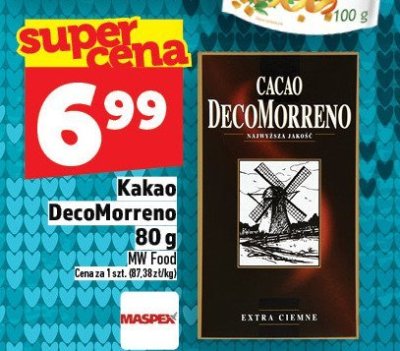 Kakao DecoMorreno 80g MW Food promocja w TOPAZ