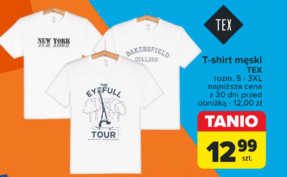 T-shirt męski s-3xl Tex promocja