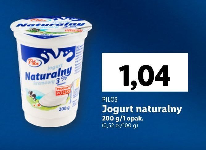Jogurt naturalny Pilos promocja