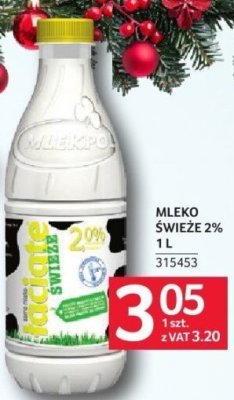 Mleko świeże 2% Łaciate 1L promocja w Selgros
