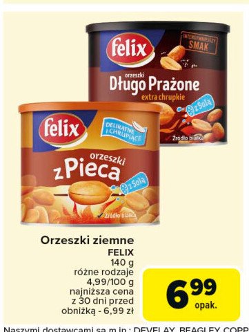 Orzeszki długo prażone extra chrupkie Felix promocja