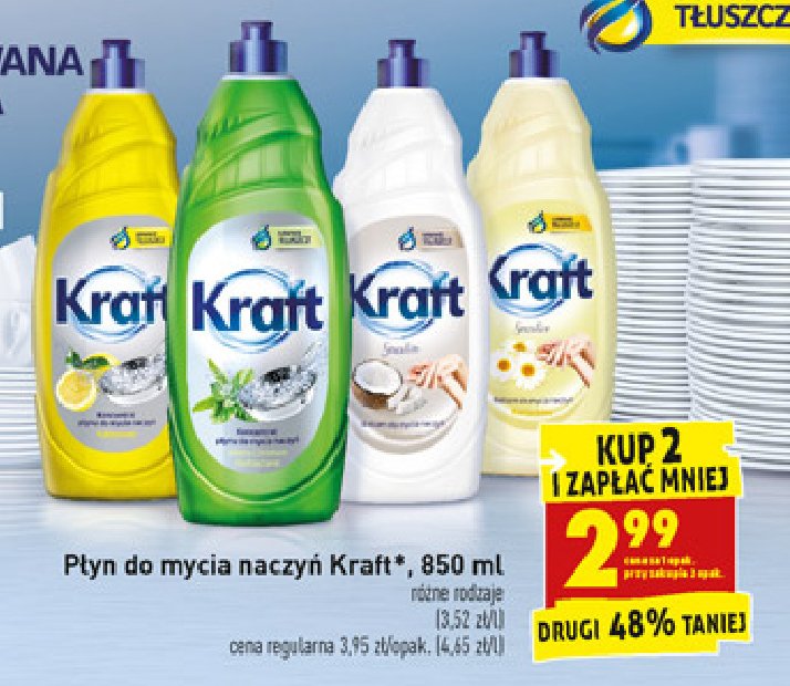 Płyn do mycia naczyń kokosowy Kraft promocja