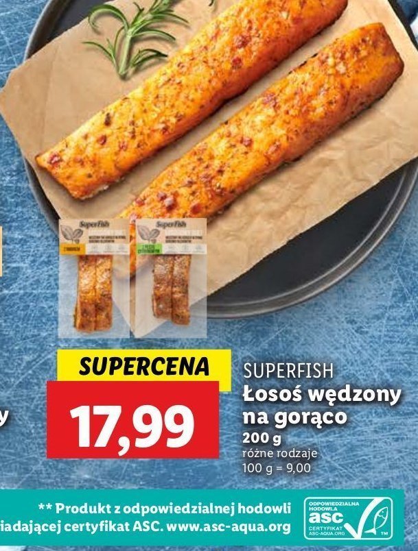 Łososiowy duet wędzony na gorąco Superfish promocja w Lidl