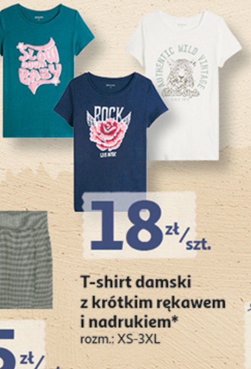 T-shirt damski z nadrukiem xs-xxxl Auchan inextenso promocje