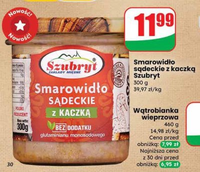 Smarowidło sądeckie z kaczką Szubryt promocja w Dino