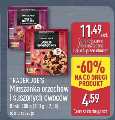 Mieszanka orzechów i suszonych owoców promocja w Aldi