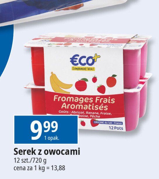 Jogurt owocowy Eco+ promocja w Leclerc