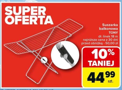 Suszarka balkonowa TONY promocja w Carrefour Market