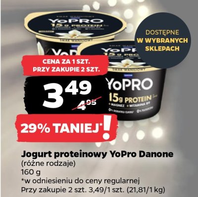 Jogurt proteinowy YoPro różne rodzaje  promocja w Netto