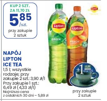 Herbata mrożona peach Lipton ice tea promocja w Stokrotka