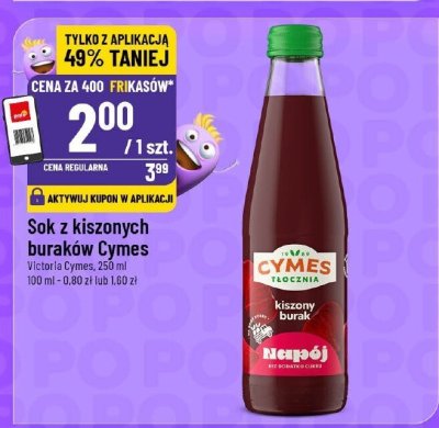 Sok z kiszonych buraków Cymes promocja w POLOmarket