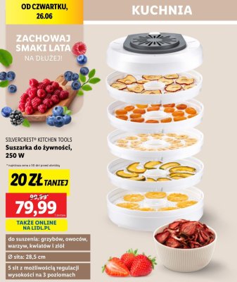 Suszarka do żywności 250 w Silvercrest promocja
