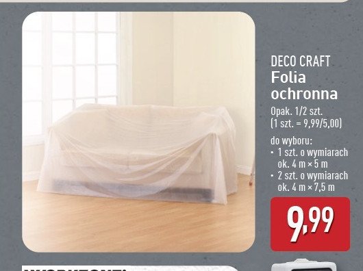 Folia ochronna 4 x 5 m Deco craft promocja