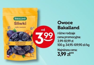 Owoce Bakalland różne rodzaje promocja w Żabka