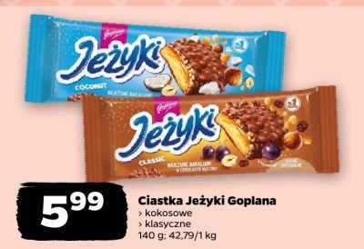 Ciastka Jeżyki Goplana kokosowe promocja w Netto
