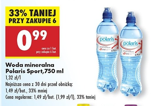 Woda niegazowana Polaris sport promocja