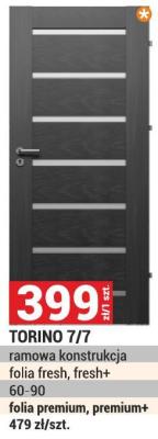 Drzwi TORINO 7/7 ramowa konstrukcja promocja w Merkury Market