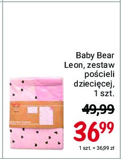 Pościel dziecięca 100 x 135 cm + 60 x 40 cm serduszka Baby bear leon promocja