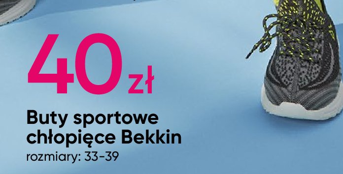 Buty sportowe chłopięce 33-39 Bekkin promocja w Pepco