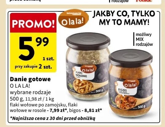 Flaki wołowe Intermarche o la la! promocja