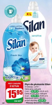 Płyn do płukania Silan promocja w Dino
