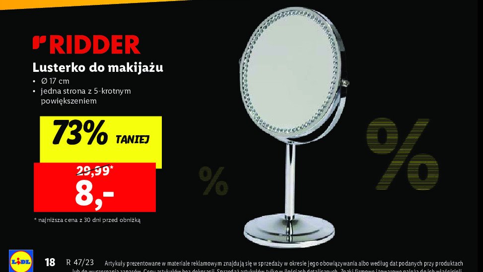 Lusterko kosmetyczne Ridder promocja