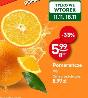 Pomarańcze promocja w Żabka