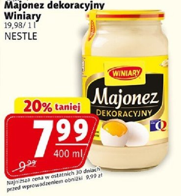 Majonez dekoracyjny Winiary promocja w Prim Market