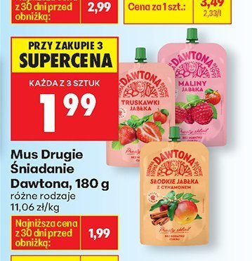 Mus Drugie Śniadanie 180 g, różne rodzaje promocja w Biedronka