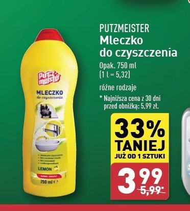 Mleczko do czyszczenia original Putzmeister promocja