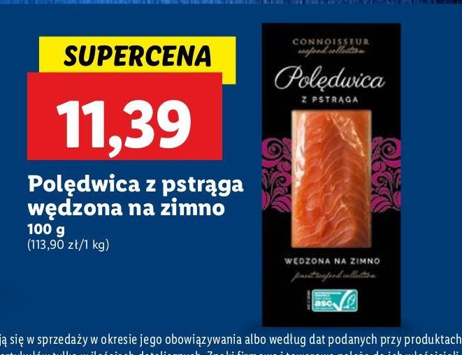 Polędwica z pstrąga wędzona na zimno Connoisseur promocja