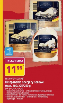 Ser queso de cabra semicurado Freihofer gourmet promocja