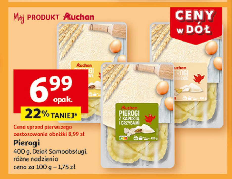 Pierogi drobiowe Auchan promocja