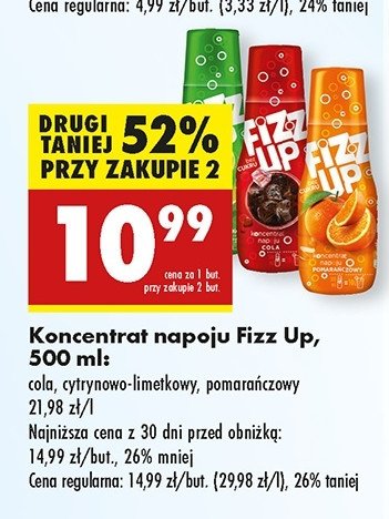 Koncentrat napoju pomara艅czowy Fizz up promocja