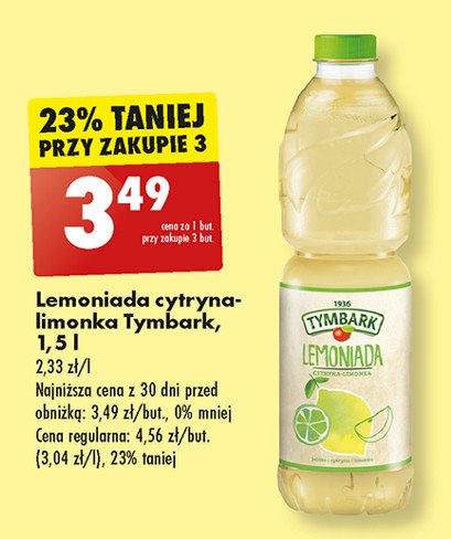 Lemoniada cytryna i limonka Tymbark lemoniada promocja