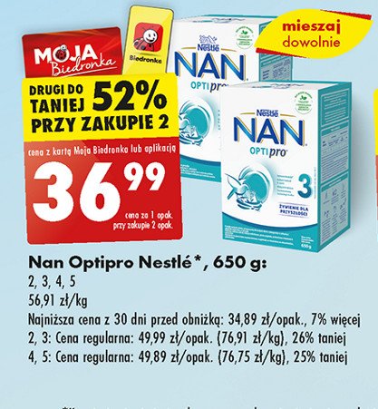 Mleko 5 Nestle nan optipro promocja